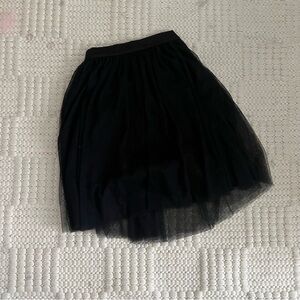 Forever 21 Black High-Low Tulle Skirt
